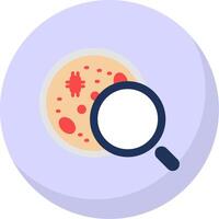 Petri Dish Flat Bubble Icon vector