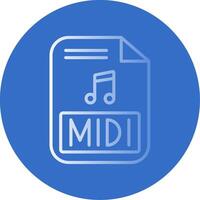 Midi Flat Bubble Icon vector