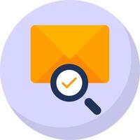 Mail Flat Bubble Icon vector