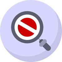 Prohibited Flat Bubble Icon vector