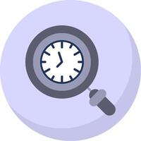 reloj plano burbuja icono vector