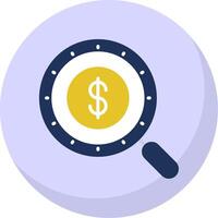 Magnifying Glass Flat Bubble Icon vector