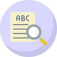 Spell Check Flat Bubble Icon vector