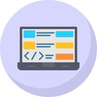 Coding Flat Bubble Icon vector