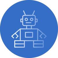 Robot Flat Bubble Icon vector