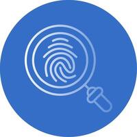 Finger Print Flat Bubble Icon vector