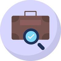 Suitcase Flat Bubble Icon vector