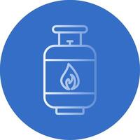 Gas Cylinder Flat Bubble Icon vector