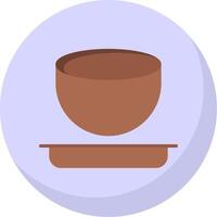 Bowl Flat Bubble Icon vector