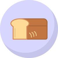 Bread Flat Bubble Icon vector