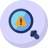 Magnifying Glass Flat Bubble Icon vector