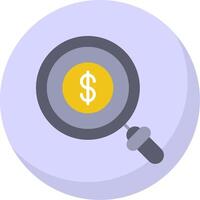 Magnifying Glass Flat Bubble Icon vector