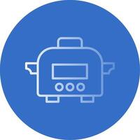 Slow Cooker Flat Bubble Icon vector