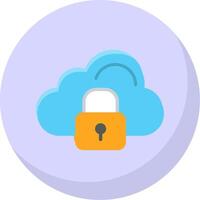 Cloud Flat Bubble Icon vector