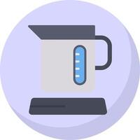 Electric Kettles Flat Bubble Icon vector