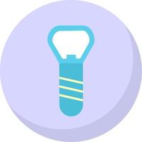 Bottle Opener Flat Bubble Icon vector