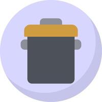 Pot Flat Bubble Icon vector