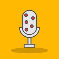 Microphone Filled Shadow Icon vector