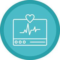 ECG Monitor Line Multi Circle Icon vector