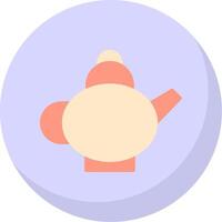 Tea Pot Flat Bubble Icon vector