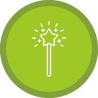 Magic Wand Line Multi Circle Icon vector