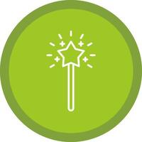 Magic Wand Line Multi Circle Icon vector