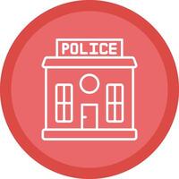 Police Station Line Multi Circle Icon vector