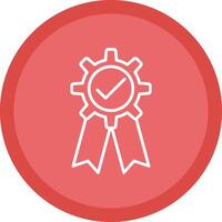 Quality Assurance Line Multi Circle Icon vector