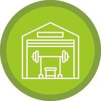 Gym Line Multi Circle Icon vector