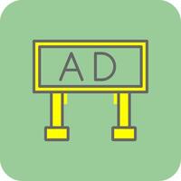 Advertising Filled Yellow Icon vector