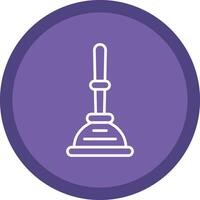 Plunger Line Multi Circle Icon vector