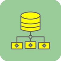 Big Data Filled Yellow Icon vector