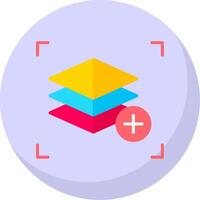 Layers Flat Bubble Icon vector