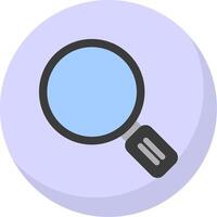 Magnifying Glass Flat Bubble Icon vector