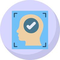 Face Recognition Flat Bubble Icon vector