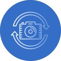 Switch Camera Flat Bubble Icon vector