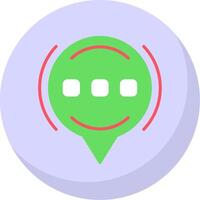 Talk Flat Bubble Icon vector