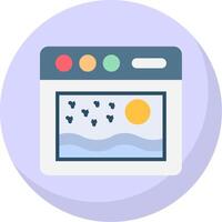 Browser Flat Bubble Icon vector