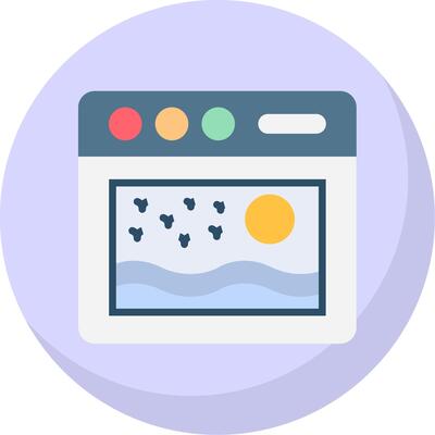 Browser Flat Bubble Icon