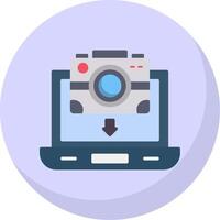 Pictures Flat Bubble Icon vector