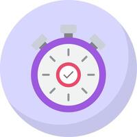 Stopwatch Flat Bubble Icon vector