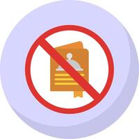 Prohibited Sign Flat Bubble Icon vector