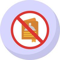 Prohibited Sign Flat Bubble Icon vector