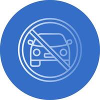 Prohibited Sign Flat Bubble Icon vector