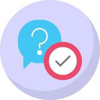 Question Flat Bubble Icon vector