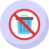 Prohibited Sign Flat Bubble Icon vector