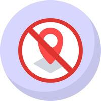 Prohibited Sign Flat Bubble Icon vector
