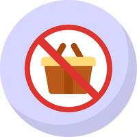 Prohibited Sign Flat Bubble Icon vector