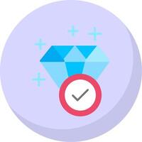 Diamond Flat Bubble Icon vector