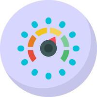 Dial Flat Bubble Icon vector